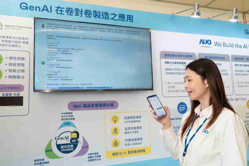 牛牛游戏数位积极发展数智化转型，，透过AI落地应用优化制造流程，，革新人力、、、生产效率与设备维护效益，，，图为〝智能质量推升助手-iQIA〞（Intelligent quality improve assistant）应用情境，，，，协助质量管理再升级。。